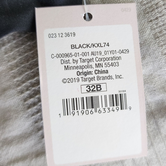 Auden NWT Lightly Line Bra Black 32B - Picture 4 of 6